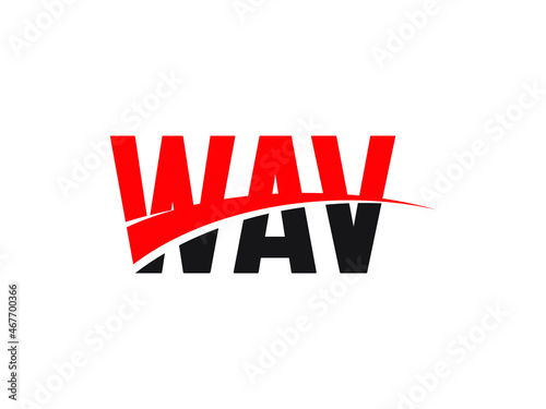 WAV Letter Initial Logo Design Vector Illustration