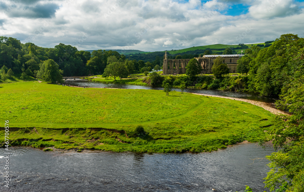 Stepping stones over the River Wharfe at Bolton Abbey Stepping stones over the River Wharfe at Bolton Abbey