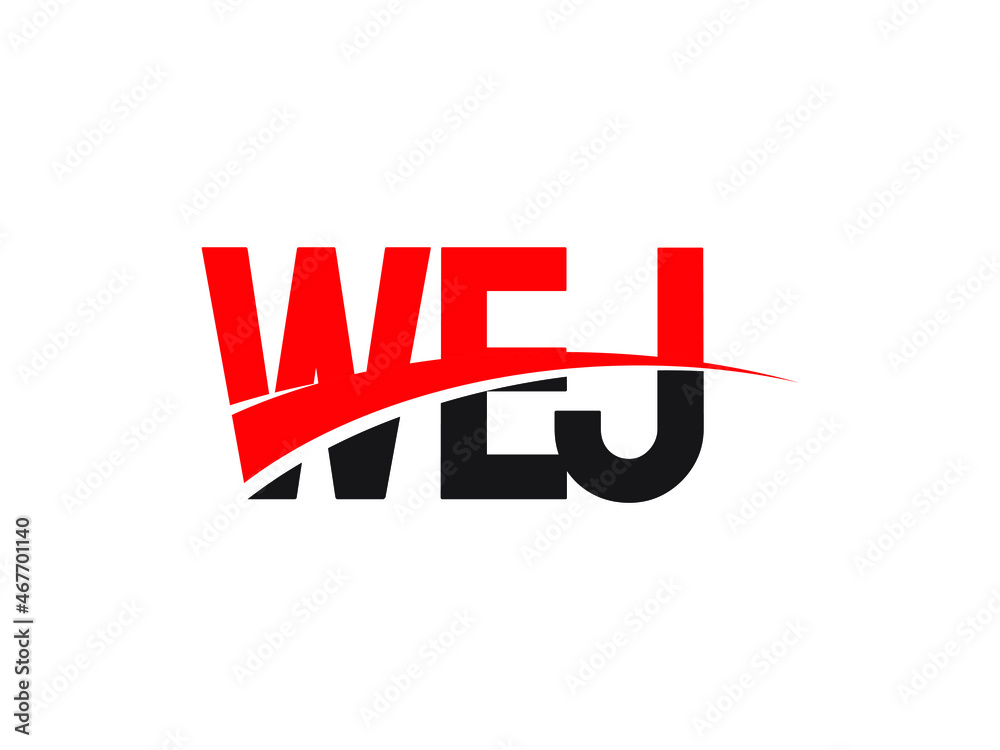 WEJ Letter Initial Logo Design Vector Illustration - obrazy, fototapety, plakaty 