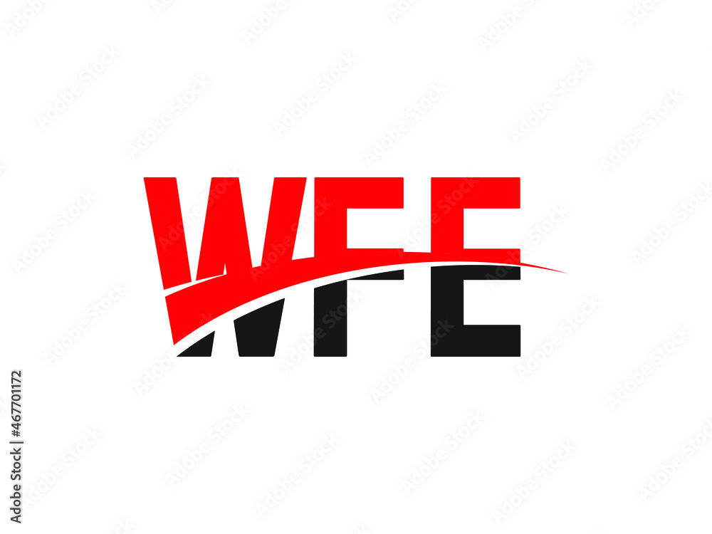 Obraz premium WFE Letter Initial Logo Design Vector Illustration