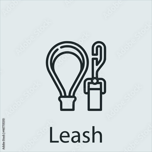leash icon vector icon.Editable stroke.linear style sign for use web design and mobile apps,logo.Symbol illustration.Pixel vector graphics - Vector