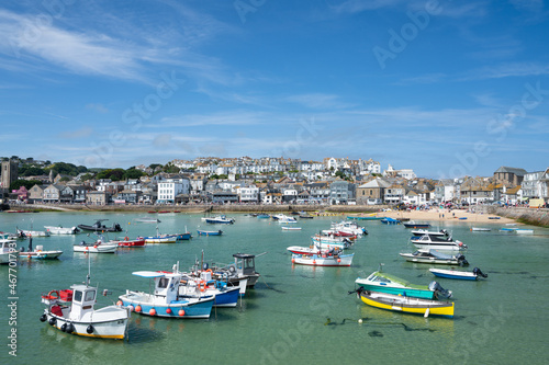 St Ives harbour. Popular seaside town and port in Cornwall  England