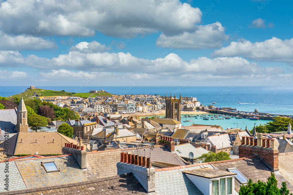 St Ives seaside town and port in Cornwall, England