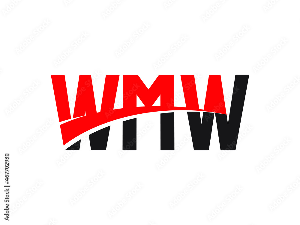 WMW Letter Initial Logo Design Vector Illustration