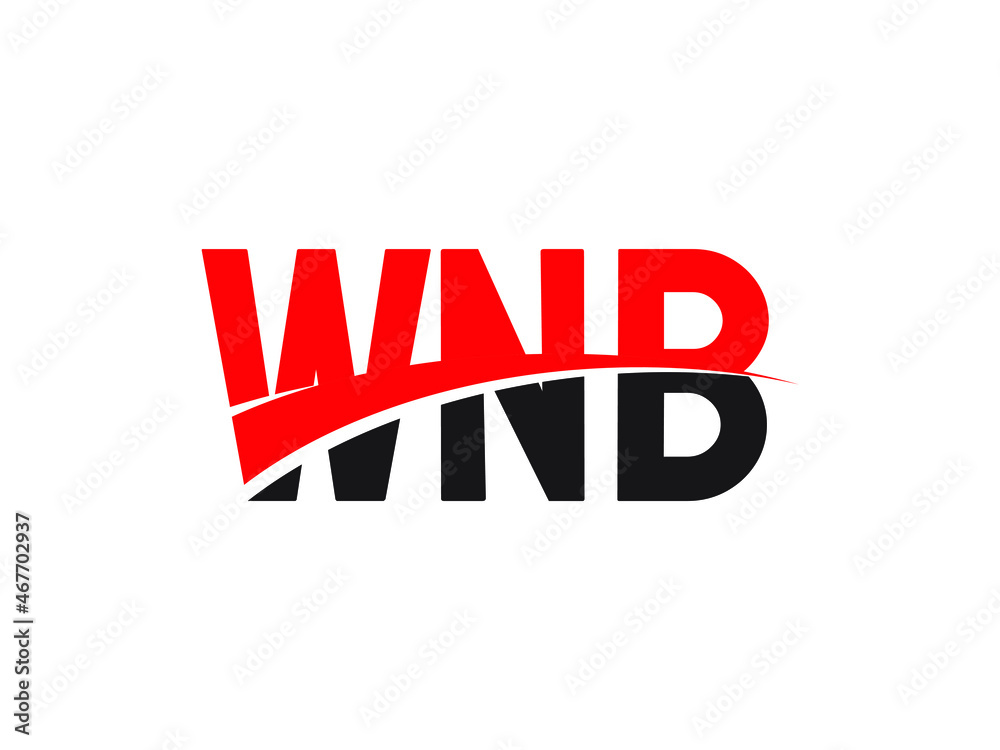WNB Letter Initial Logo Design Vector Illustration