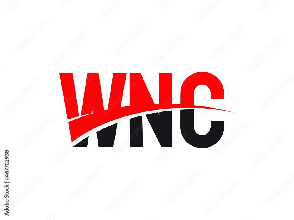 WNC Letter Initial Logo Design Vector Illustration