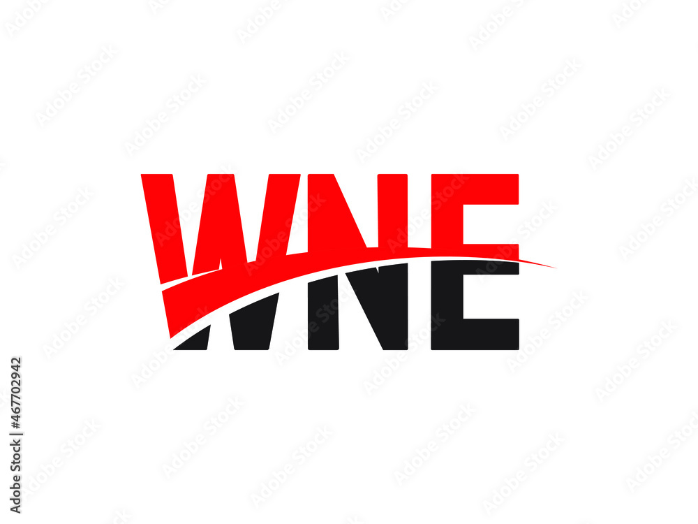 WNE Letter Initial Logo Design Vector Illustration