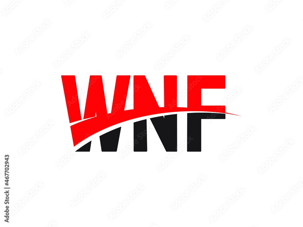 WNF Letter Initial Logo Design Vector Illustration