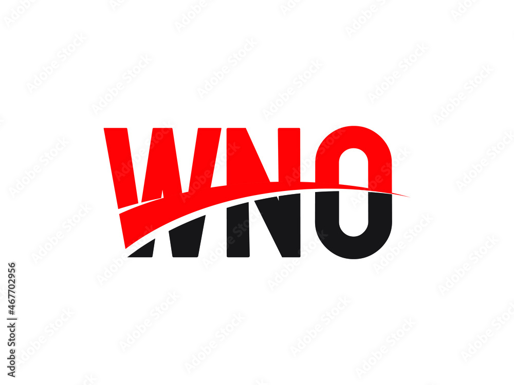 WNO Letter Initial Logo Design Vector Illustration