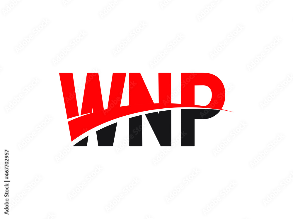 WNP Letter Initial Logo Design Vector Illustration