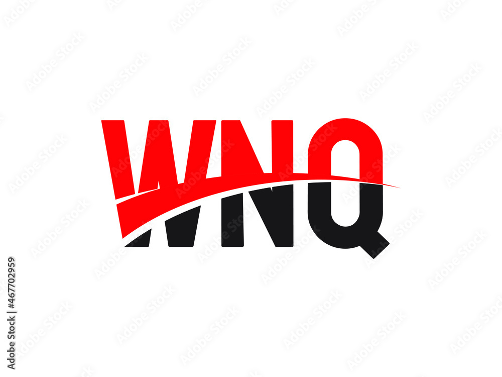 WNQ Letter Initial Logo Design Vector Illustration