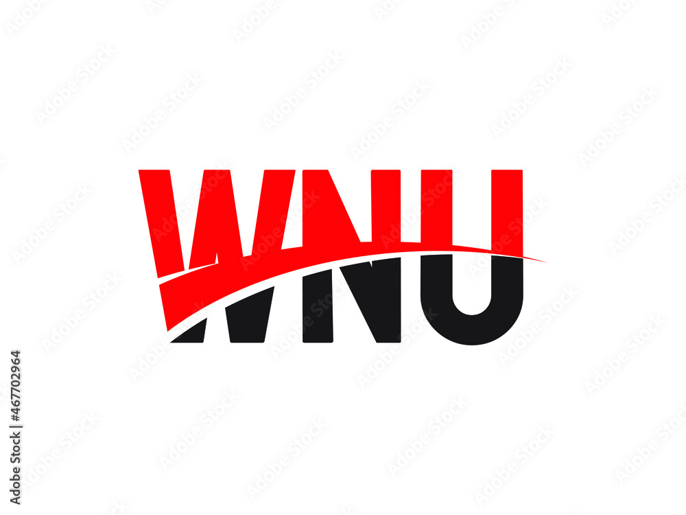 WNU Letter Initial Logo Design Vector Illustration WNU Letter Initial Logo Design Vector Illustration