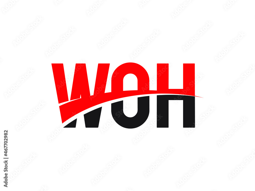 WOH Letter Initial Logo Design Vector Illustration