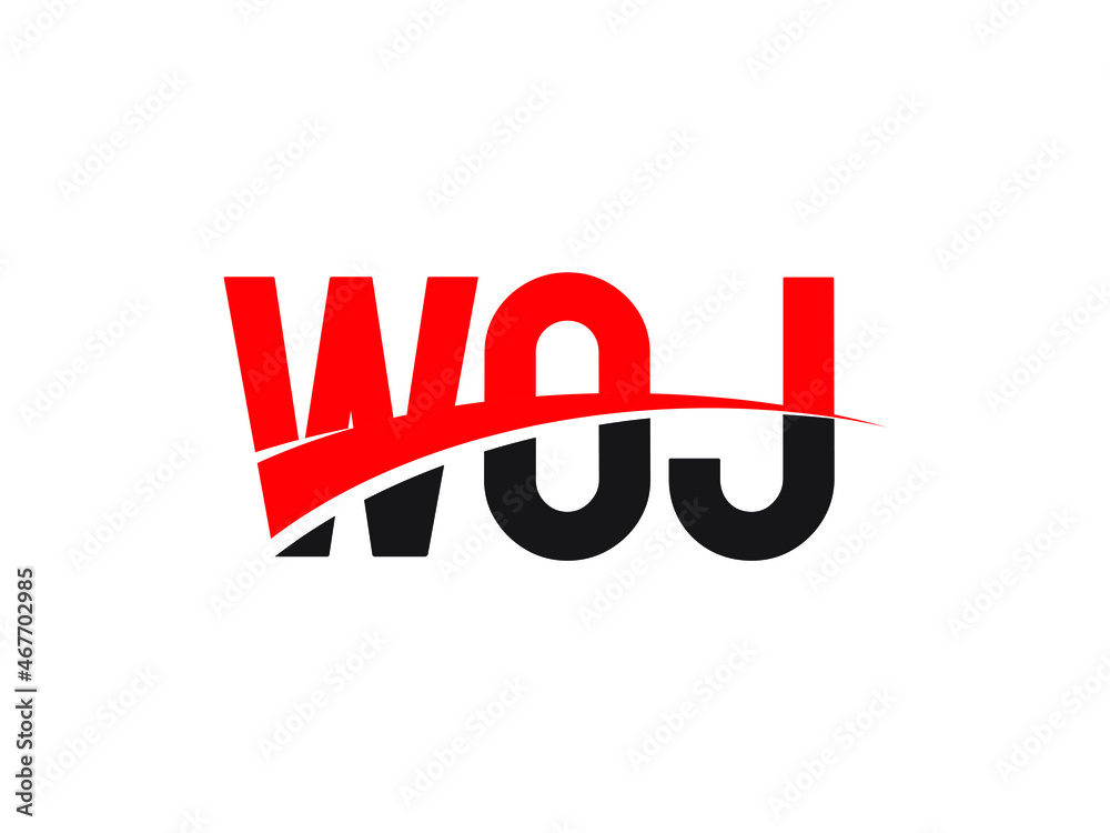 WOJ Letter Initial Logo Design Vector Illustration