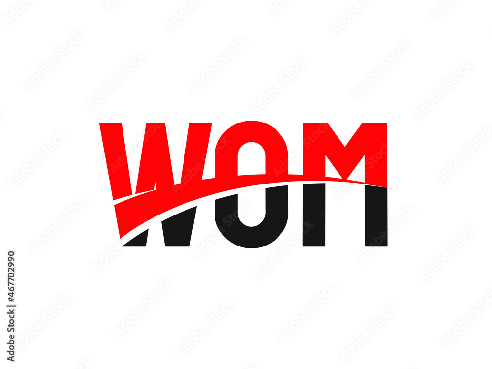 WOM Letter Initial Logo Design Vector Illustration