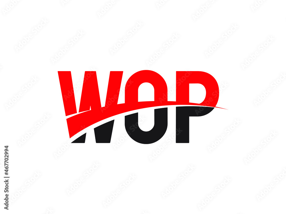WOP Letter Initial Logo Design Vector Illustration