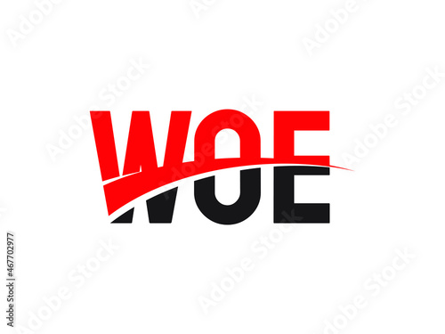 WOE Letter Initial Logo Design Vector Illustration