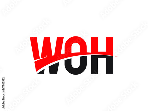 WOH Letter Initial Logo Design Vector Illustration photo