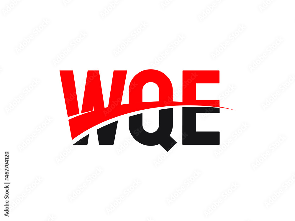 WQE Letter Initial Logo Design Vector Illustration