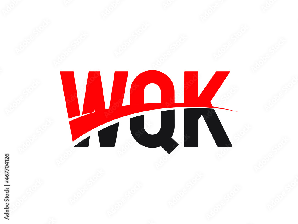 WQK Letter Initial Logo Design Vector Illustration