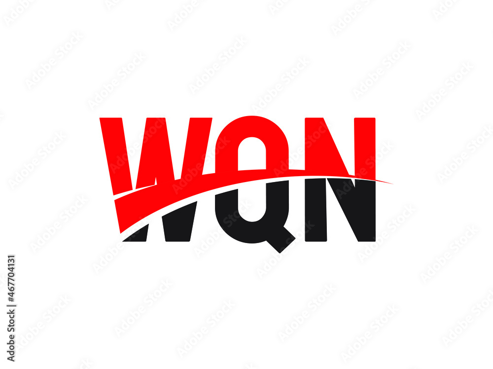 WQN Letter Initial Logo Design Vector Illustration