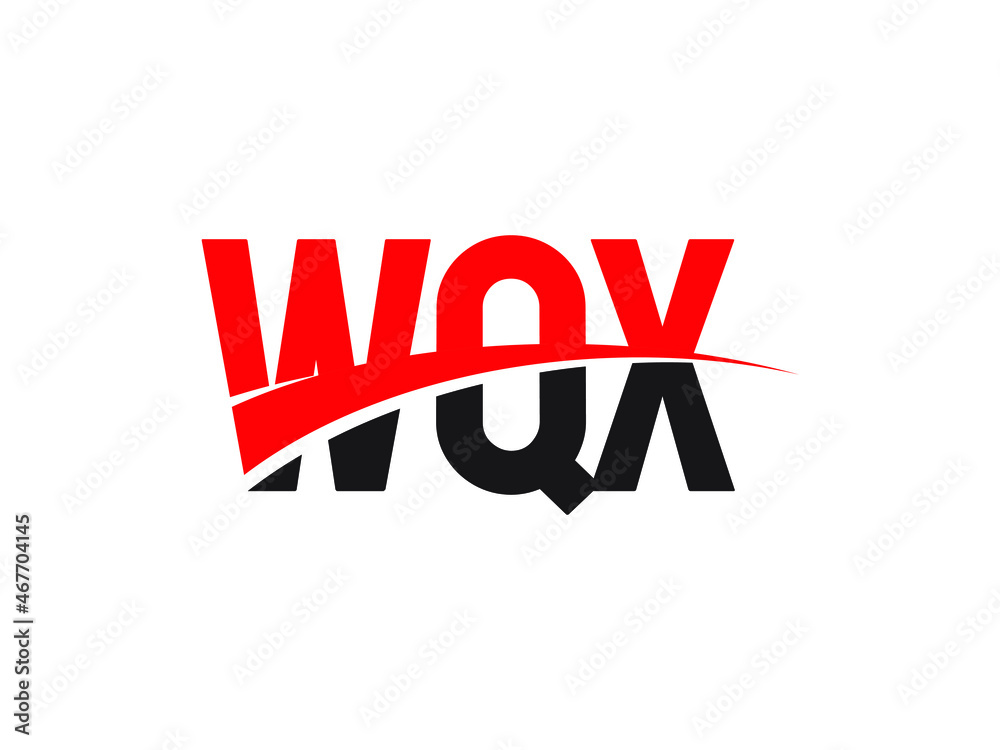 WQX Letter Initial Logo Design Vector Illustration