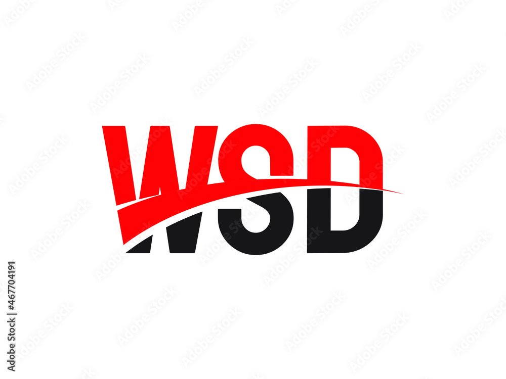 WSD Letter Initial Logo Design Vector Illustration