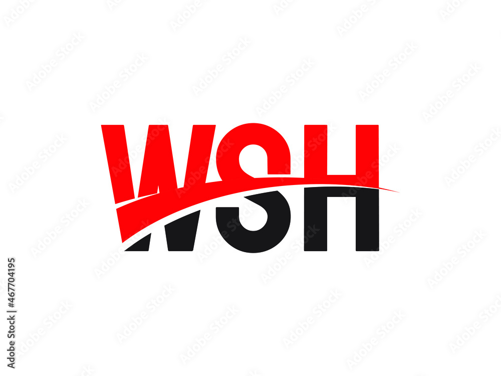 WSH Letter Initial Logo Design Vector Illustration