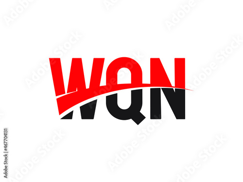 WQN Letter Initial Logo Design Vector Illustration