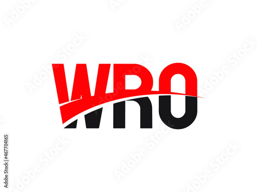 WRO Letter Initial Logo Design Vector Illustration photo