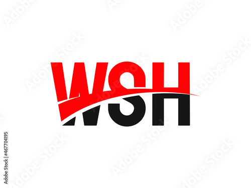 WSH Letter Initial Logo Design Vector Illustration photo