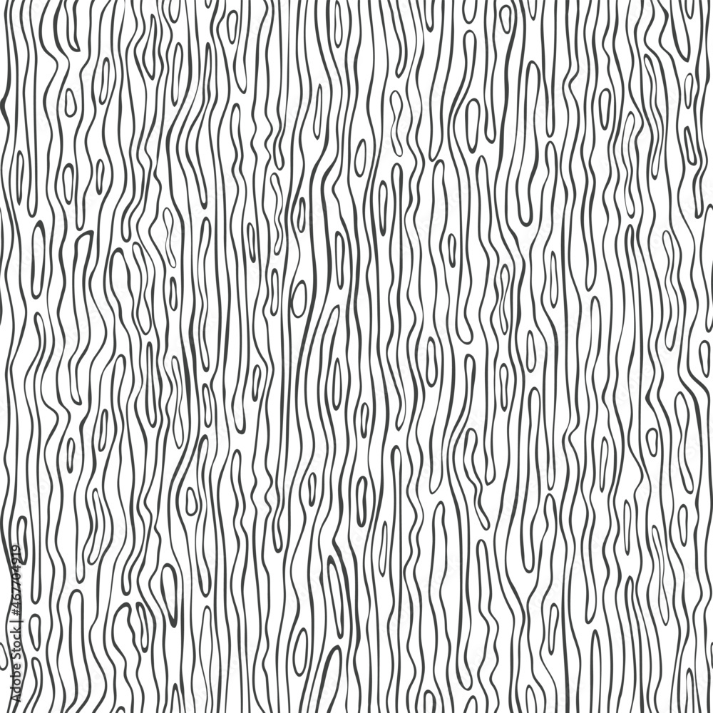 Seamless vector pattern with wavy line texture on white background. Simple curve stripe wallpaper design. Decorative grid mosaic fashion textile.