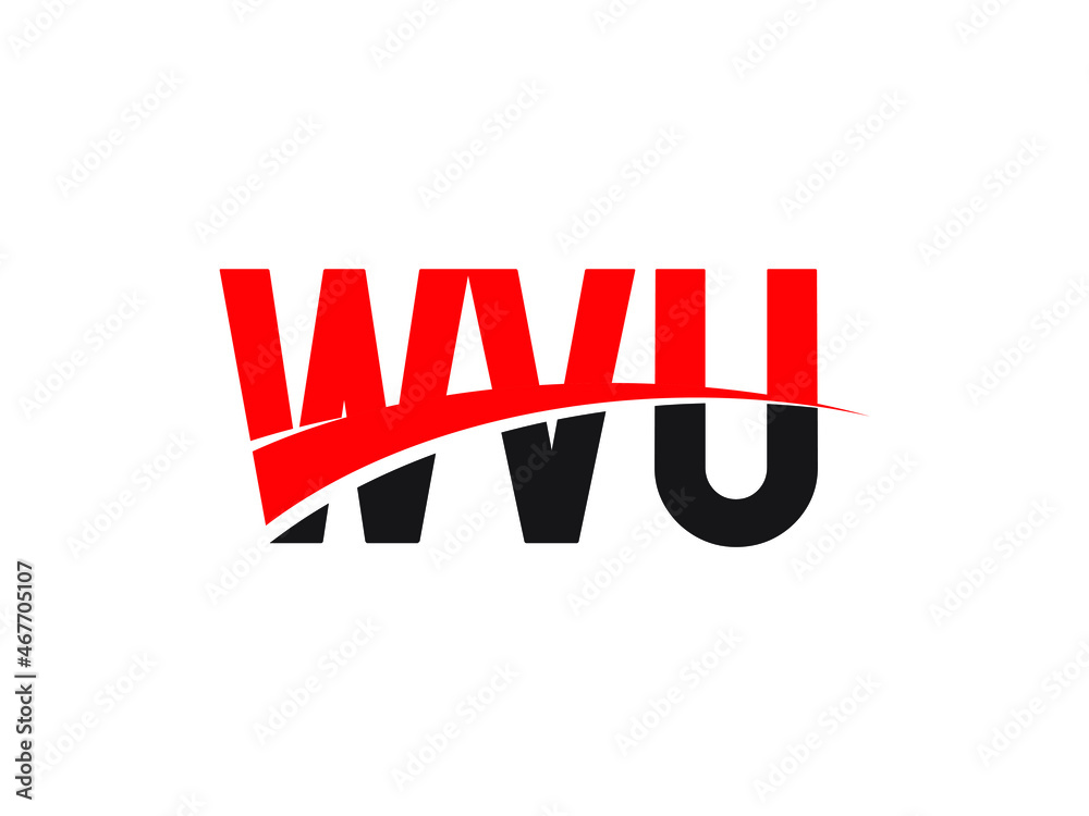 WVU Letter Initial Logo Design Vector Illustration