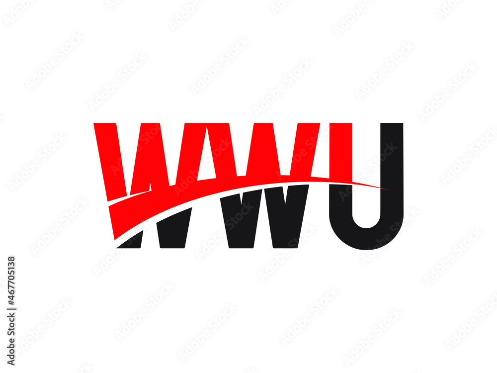 WWU Letter Initial Logo Design Vector Illustration