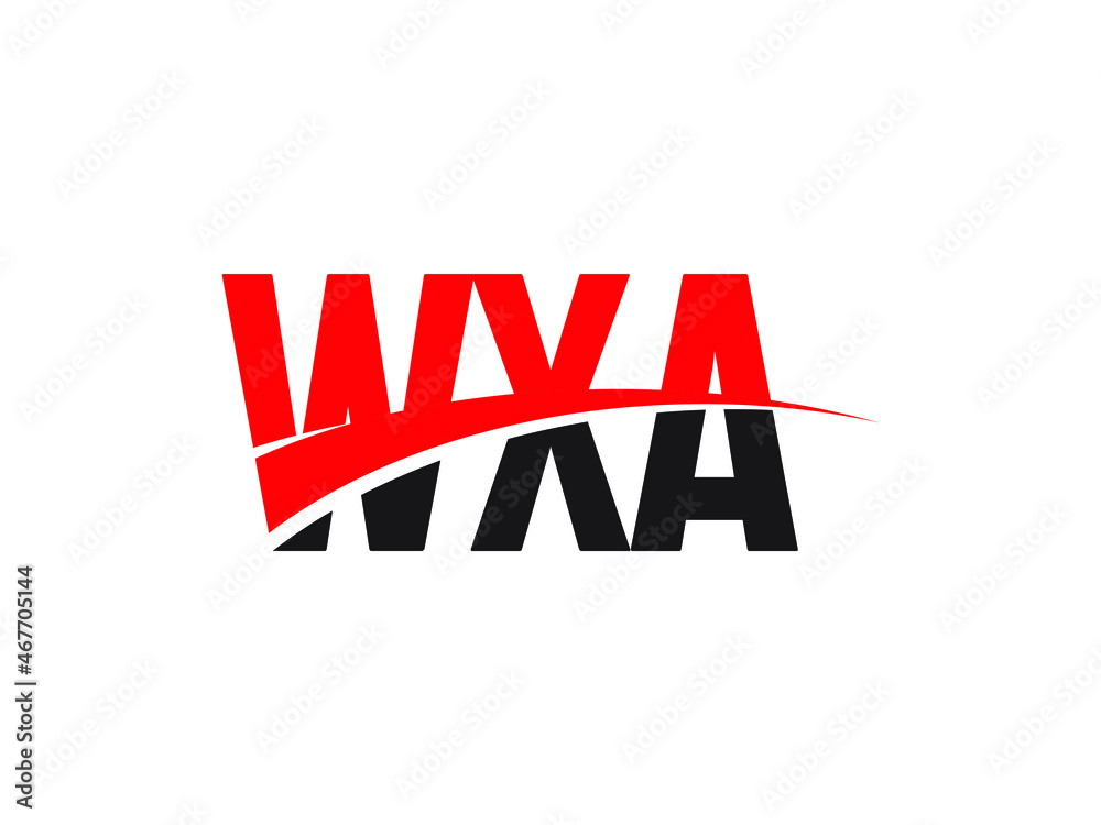 WXA Letter Initial Logo Design Vector Illustration