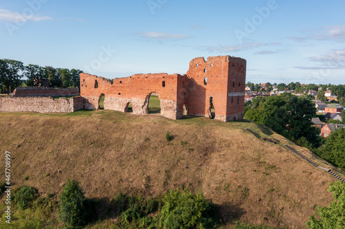 Ludza medieval castle ruins in eastern Latvia. photo