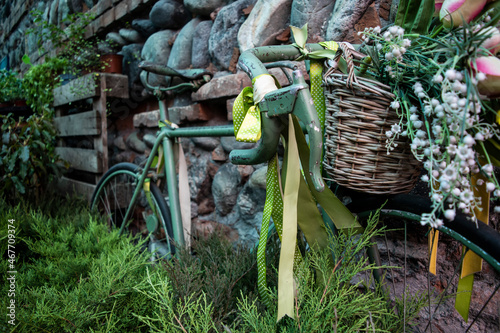 bicycles in the garden