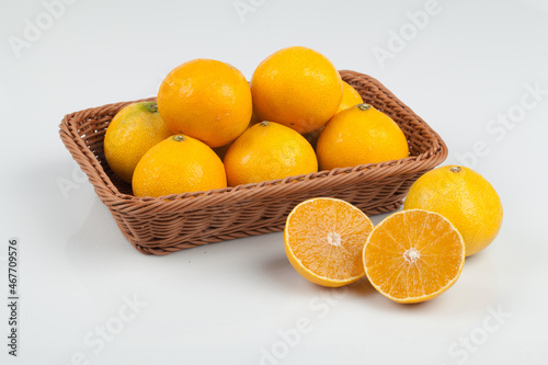 Golden incense, tangerines, oranges, fruits, fresh © jinho Park