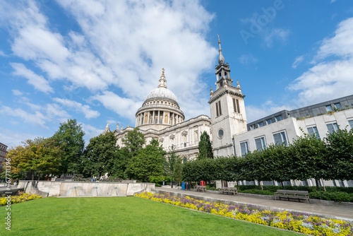 St. Paul's cathedral on sunny day in London. England