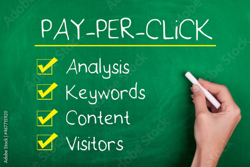 Pay per click business concept photo
