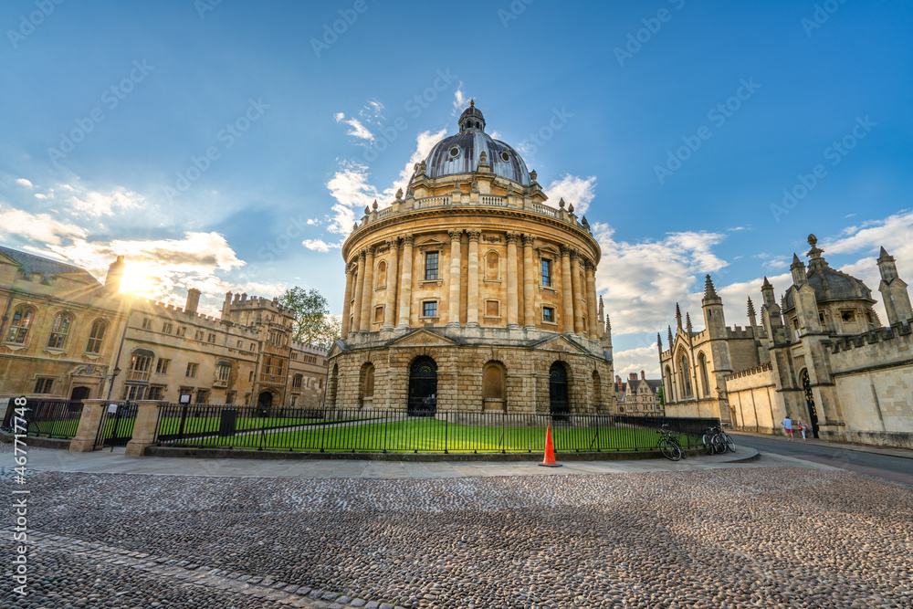 Radcliffe Square with science library in Oxford. England