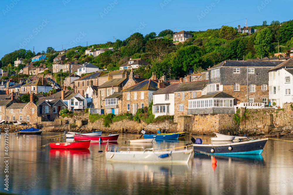 Mousehole harbour village near Penzance in Cornwall. United Kingdom