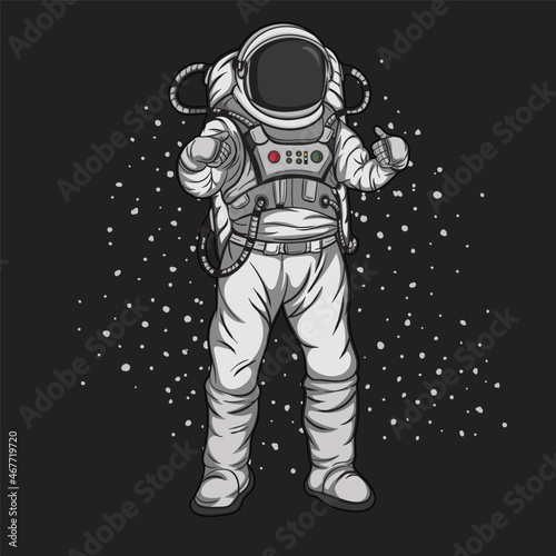 astronaut floating in space