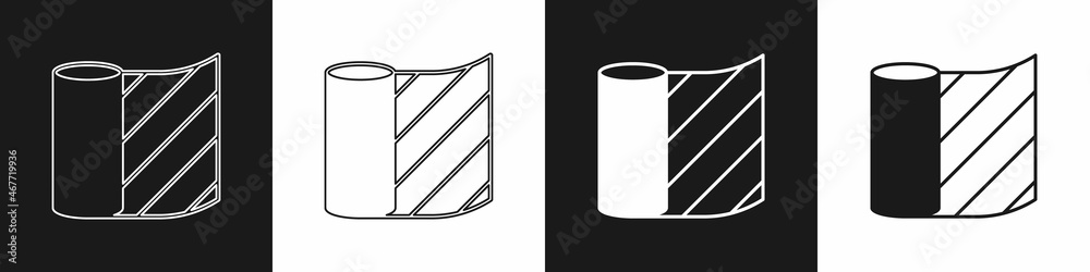 Set Wallpaper icon isolated on black and white background. Vector Set Wallpaper icon isolated on black and white background. Vector