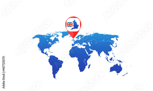 United Kingdom map location pin flag