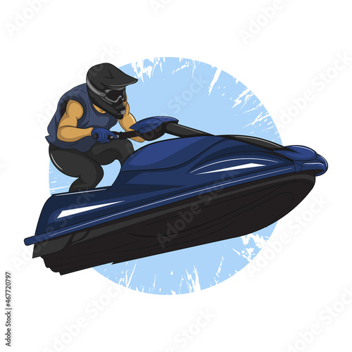 a jet ski rider in action across the ocean