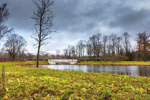Cloudy autumn weather in Alexandrovsky Park photo