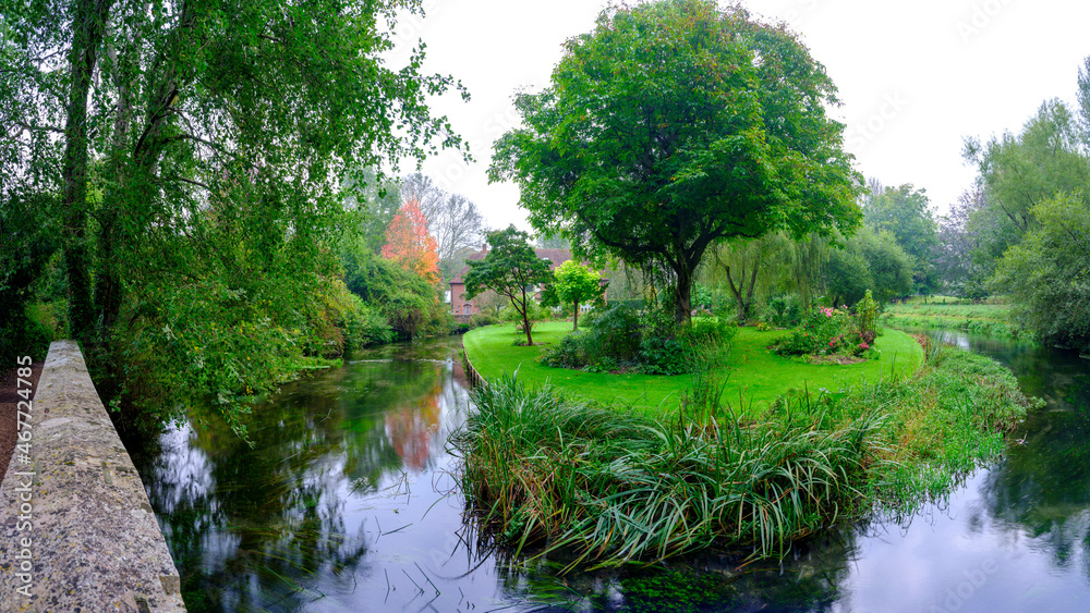 The Mill on the River Itchen between Itchen Abbas and Kingsworthy, South Downs National Park, Hampshire