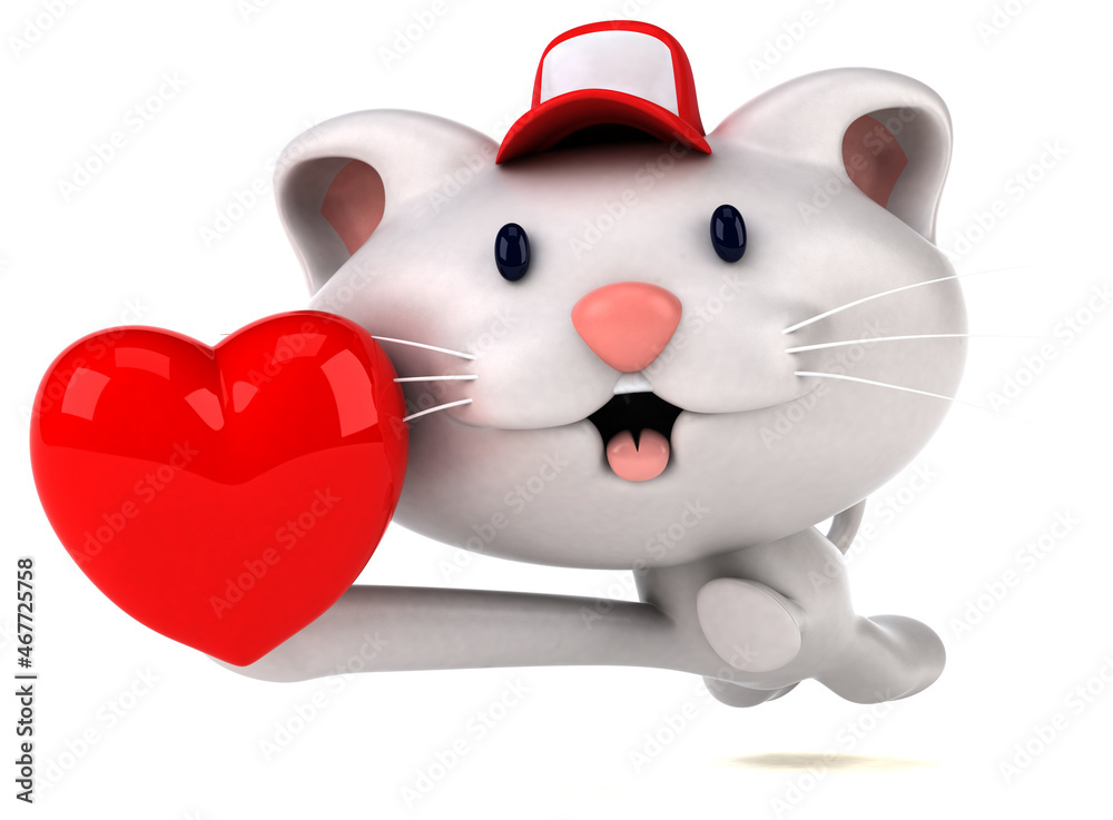 Fun cat - 3D Illustration