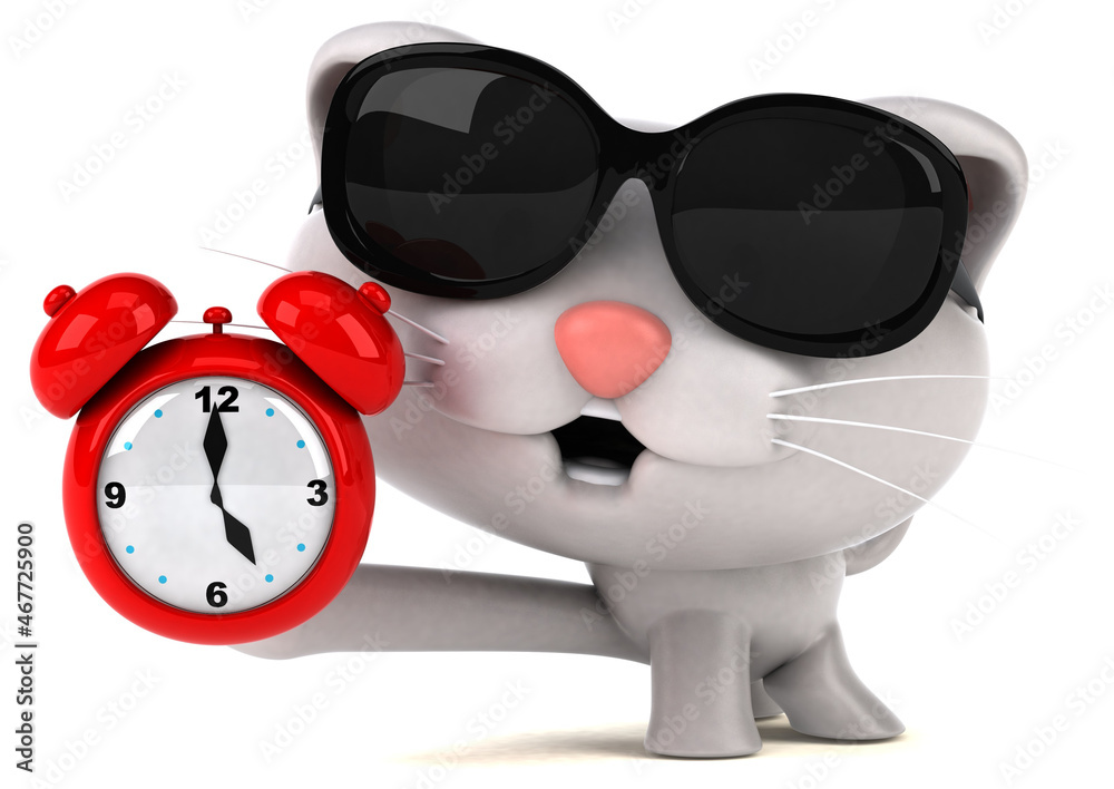 Fun cat - 3D Illustration Fun cat - 3D Illustration